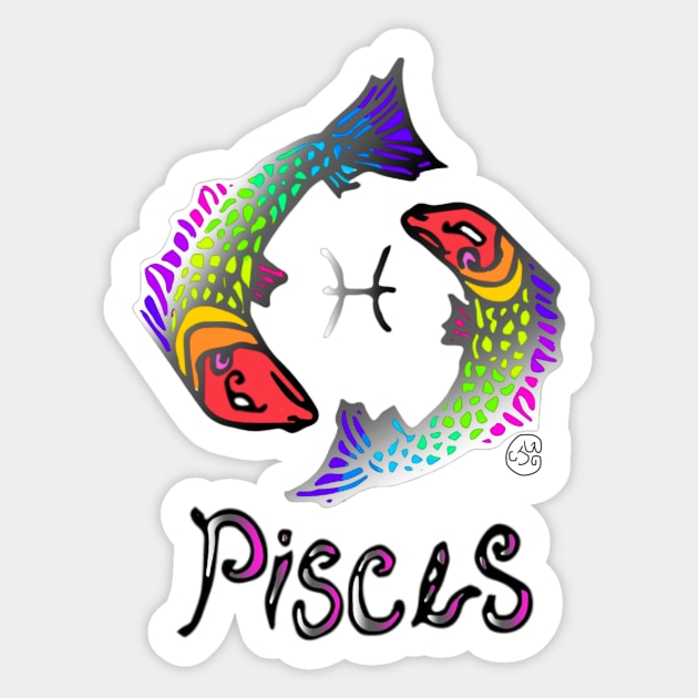 Pisces Sticker by charleyllama